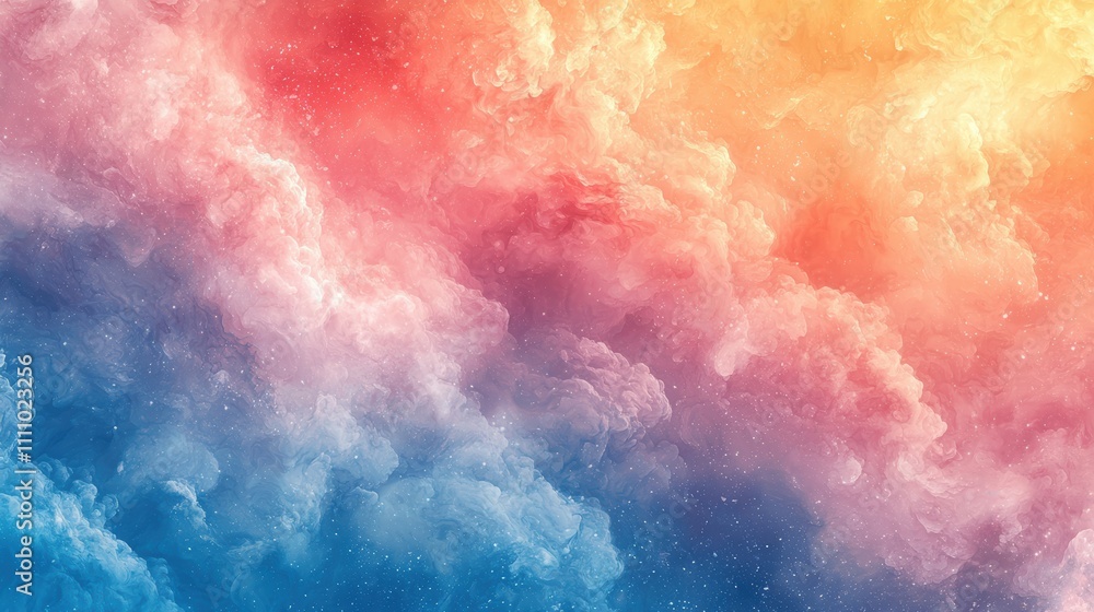 Fototapeta premium Sky Dreamy Cloud Wispy clouds forming abstract shapes against a pastel backdrop, perfect for imaginative and creative projects.