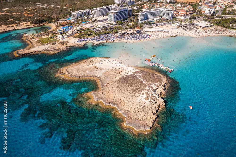 Tropical Coastline with Boats