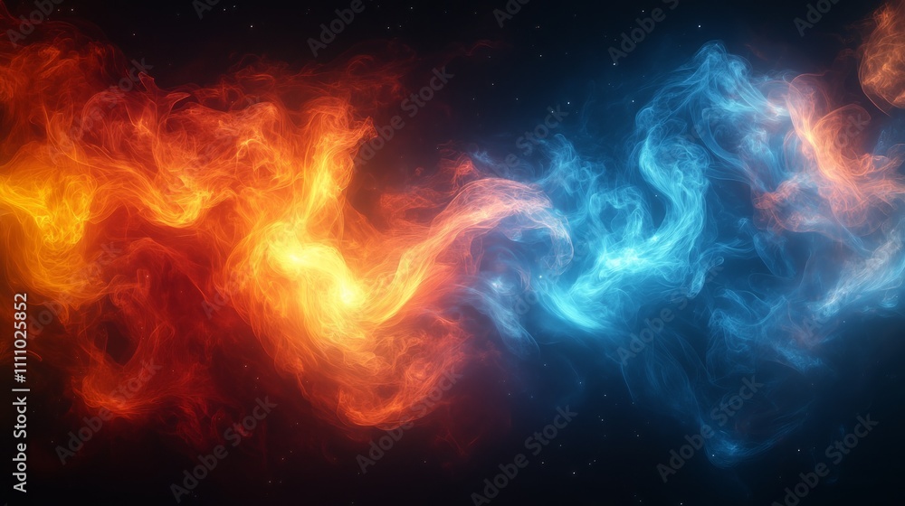 Vivid abstract composition of swirling orange and red vapors in motion Vivid abstract composition of swirling orange and red vapors in motion