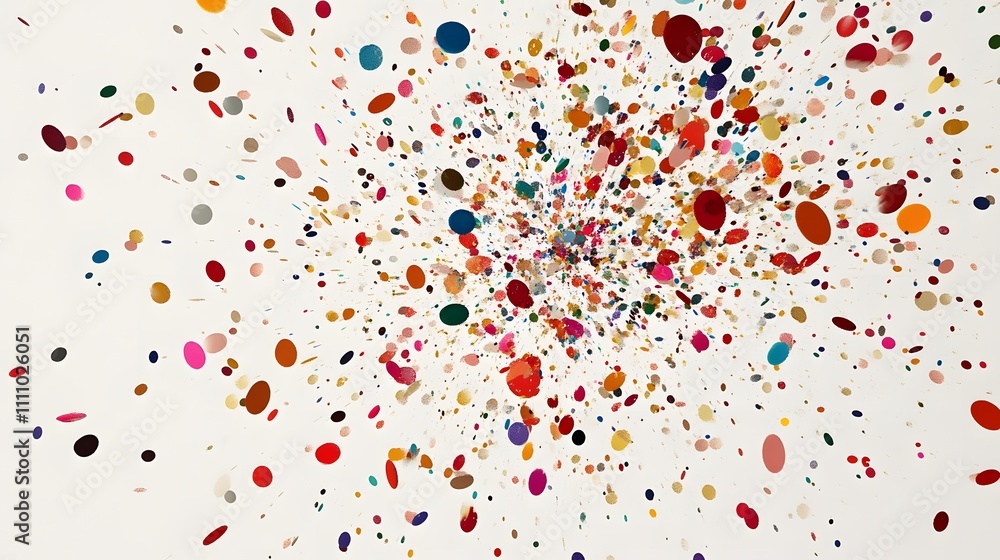 Colorful confetti explosion on white background. Colorful confetti explosion on white background.