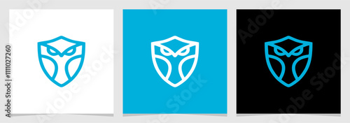 Owl Cyber Security Technology Modern Symbol Logo Vector Illustration photo