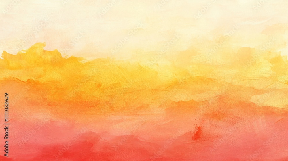 Abstract Watercolor Painting with Yellow and Red Hues Abstract Watercolor Painting with Yellow and Red Hues