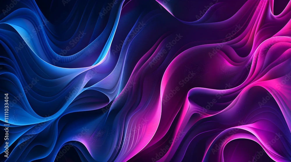 Obraz premium Abstract Blue Purple Waves