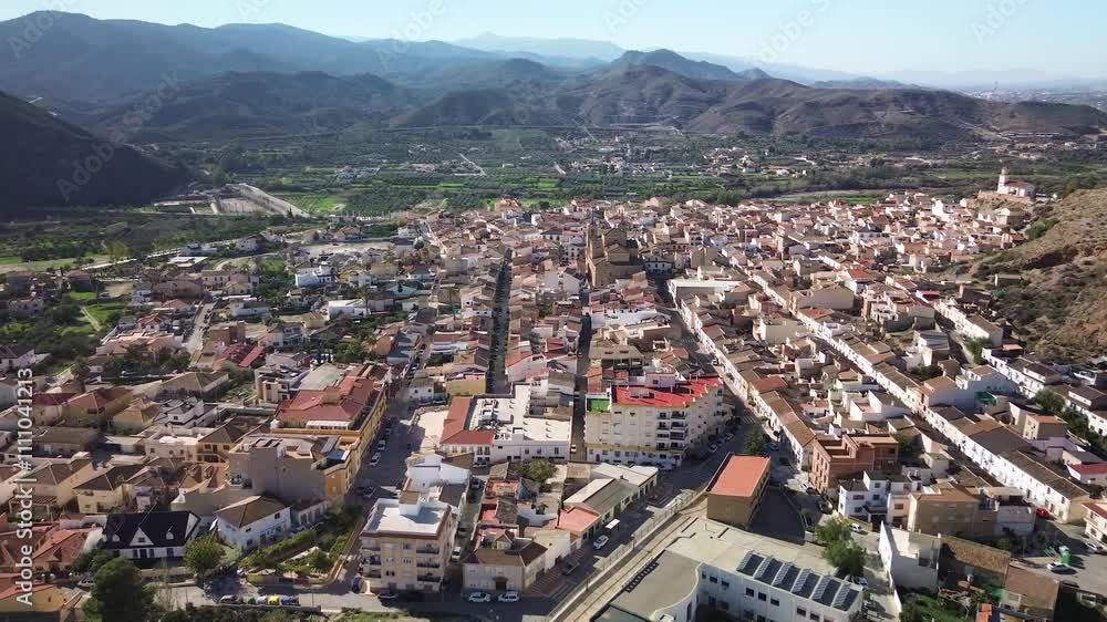 Flying over the Spanish rooftops of a Spanish Town Flying over the Spanish rooftops of a Spanish Town