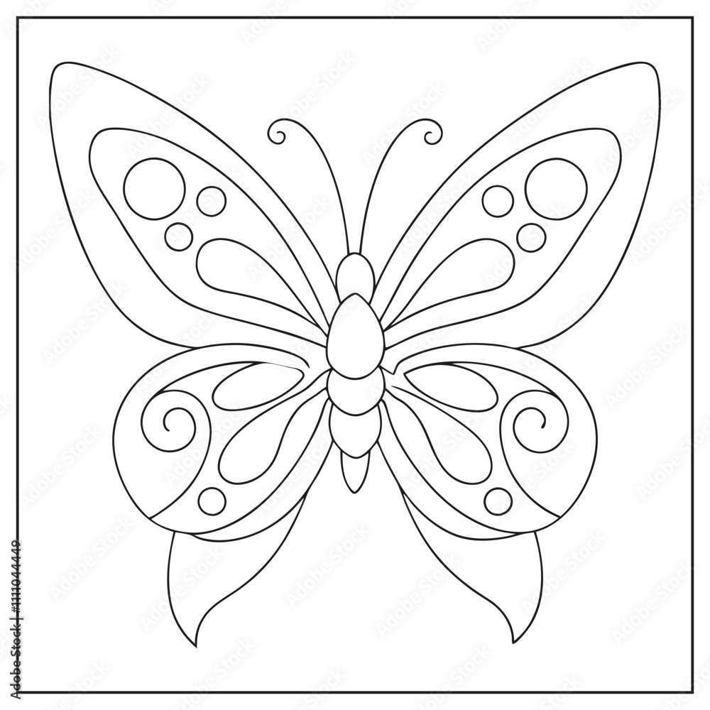 Graceful Butterfly Artwork with Detailed Symmetry and Intricate Wing Design Graceful Butterfly Artwork with Detailed Symmetry and Intricate Wing Design