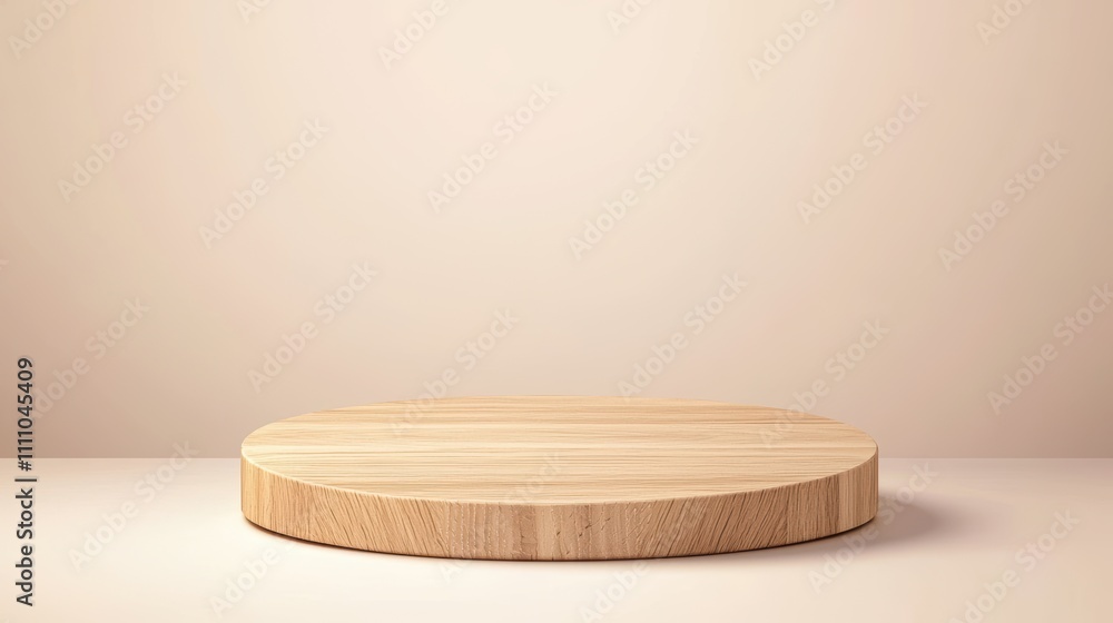 A simple wooden display pedestal against a plain background, ideal for showcasing products or art. A simple wooden display pedestal against a plain background, ideal for showcasing products or art.