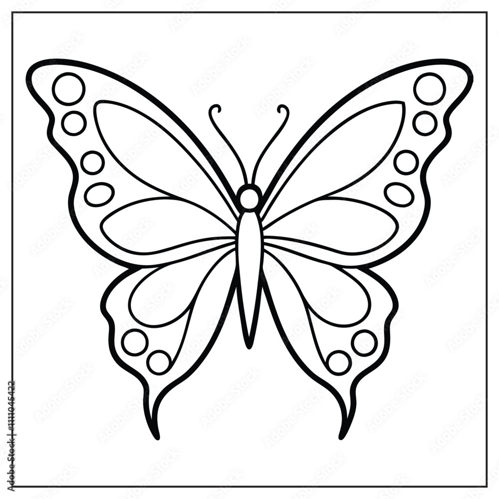 Graceful Butterfly Artwork with Detailed Symmetry and Intricate Wing Design Graceful Butterfly Artwork with Detailed Symmetry and Intricate Wing Design