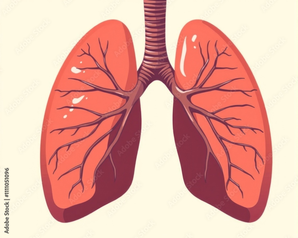 Vector illustration of human lungs Vector illustration of human lungs