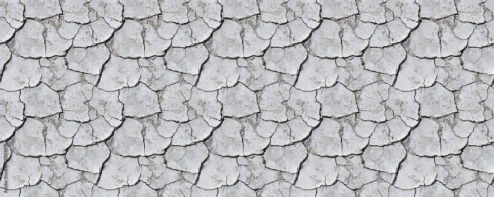 seamless pattern of Cracked earth texture grey white drought aridity desolation seamless pattern of Cracked earth texture grey white drought aridity desolation