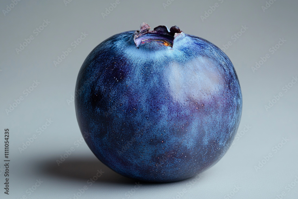A Single Ripe Blueberry Close Up Shot A Single Ripe Blueberry Close Up Shot