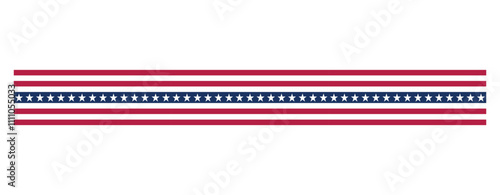 Stars and stripes Ribbon of American Flag Background.