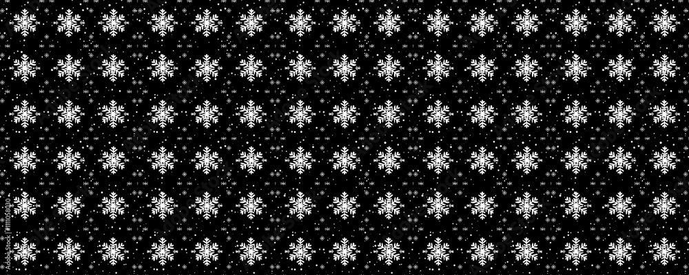 seamless pattern of Black white winter snowflake pattern seamless background design holiday season seamless pattern of Black white winter snowflake pattern seamless background design holiday season