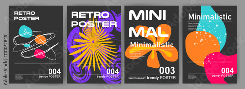 trendy design  brutalism abstract poster  creative cover  typography 