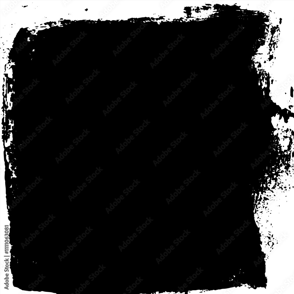 Vector black brush frame with rough edges on a white background. Vintage ink texture with torn, grungy strokes. Perfect for horror or Halloween designs. Vector black brush frame with rough edges on a white background. Vintage ink texture with torn, grungy strokes. Perfect for horror or Halloween designs.