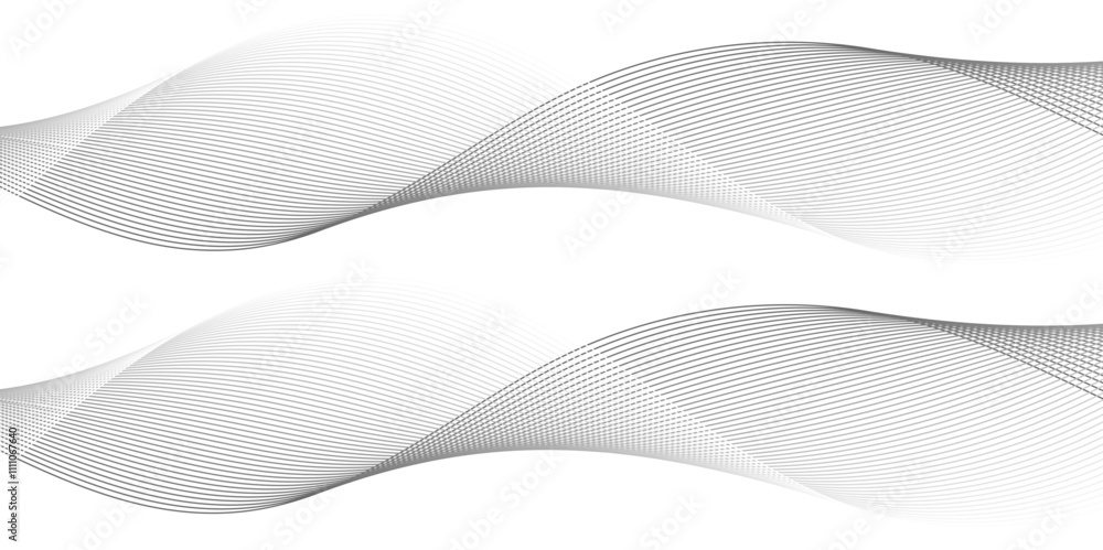 Wave with lines created using blend tool. Curved wavy line. Digital frequency track equalizer. Abstract colorfull wave element for design Stylized line art background.Vector illustration. Wave with lines created using blend tool. Curved wavy line. Digital frequency track equalizer. Abstract colorfull wave element for design Stylized line art background.Vector illustration.