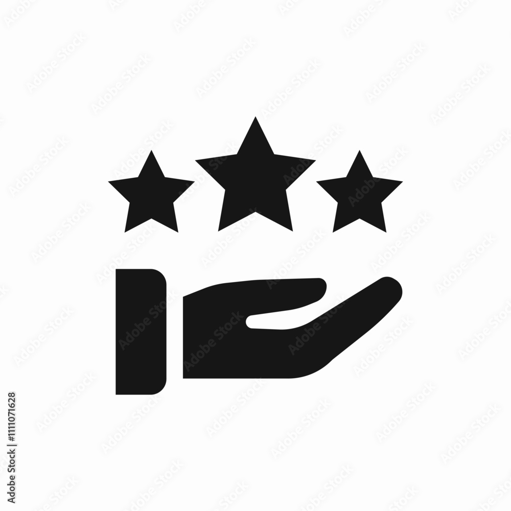 hand stars icon sign vector hand stars icon sign vector