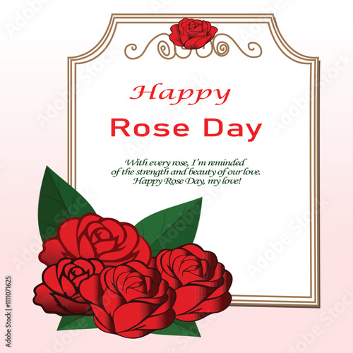 Rose Day Gift Card Wishes  Beautiful Vector Design for Social Sharing