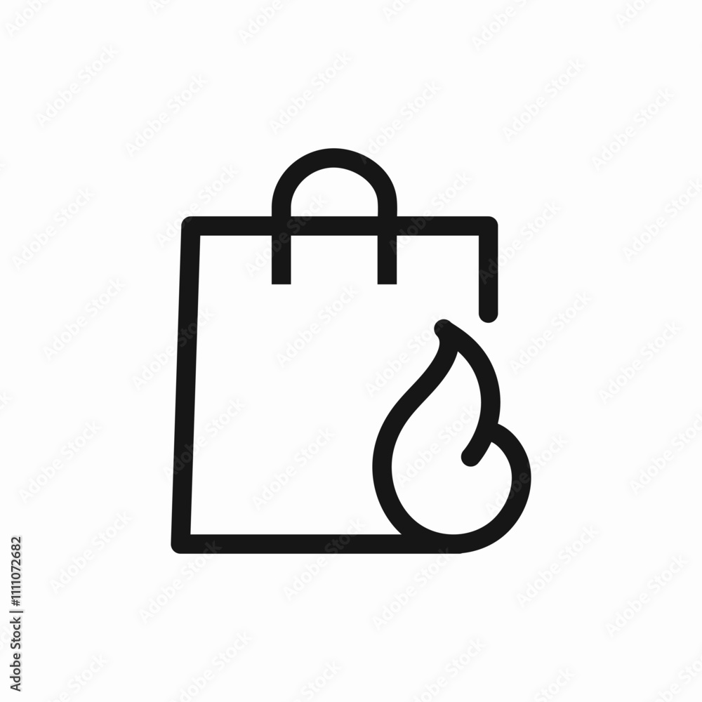 shopping bag hot flame icon sign vector shopping bag hot flame icon sign vector