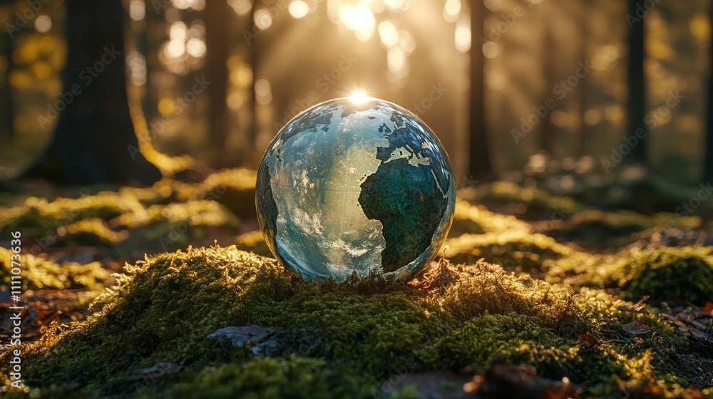Earth in the Forest: A Symbol of Environmental Harmony Earth in the Forest: A Symbol of Environmental Harmony