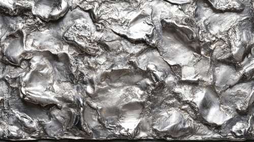 Close-up Texture of Rough, Silver-toned Metallic Surface photo