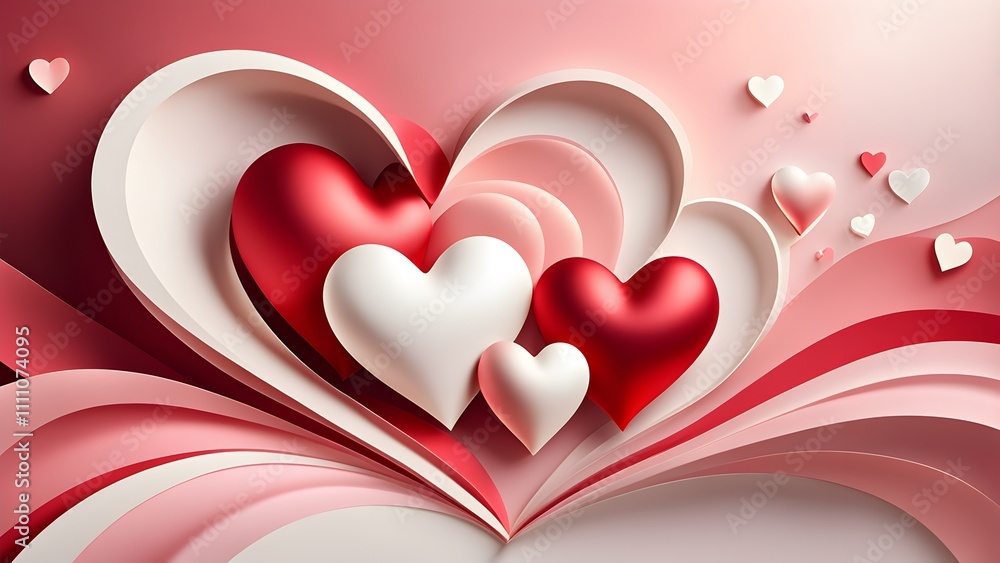 A modern and abstract 3D Love Day background design. A modern and abstract 3D Love Day background design.