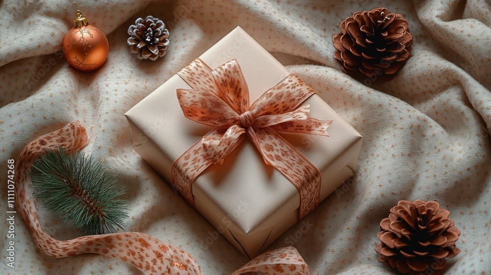 Decorative gift box for holidays. Decorative gift box for holidays.