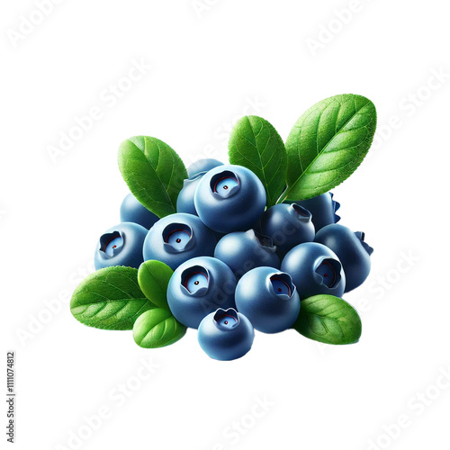 blueberry on transparent background