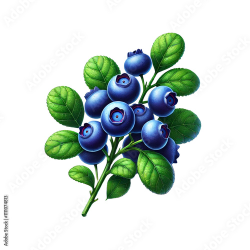blueberry on transparent background