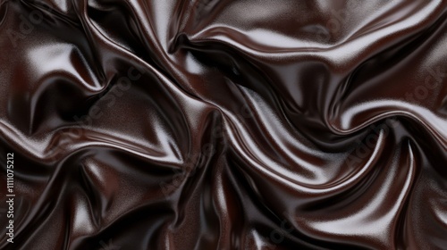 Smooth, Wrinkled, Dark Brown Chocolate Surface