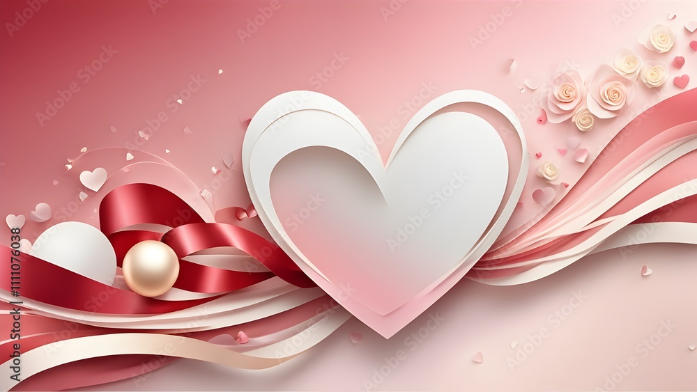 A modern and abstract 3D Love Day background design. A modern and abstract 3D Love Day background design.