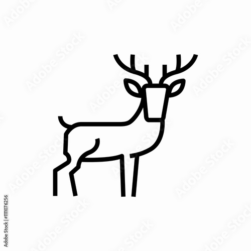 deer elk icon sign vector