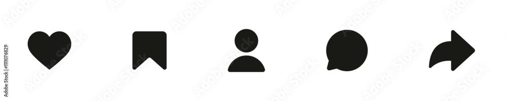Like, comment, share icon buttons and save, follower and love heart flat icon , Social media notification icons. emoji post reactions - Add to favorite icon set. Vector illustration Like, comment, share icon buttons and save, follower and love heart flat icon , Social media notification icons. emoji post reactions - Add to favorite icon set. Vector illustration