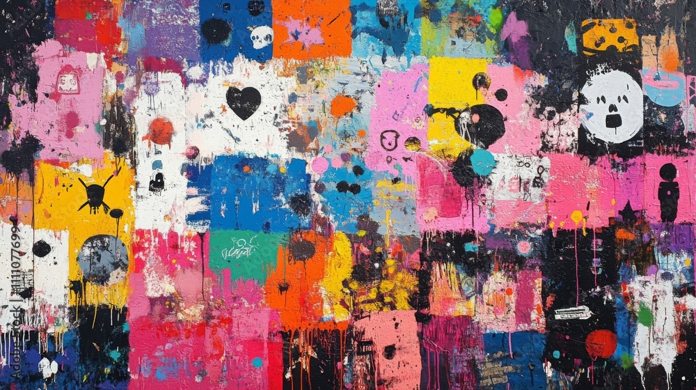 Abstract Art with Bright Colors and Geometric Shapes Abstract Art with Bright Colors and Geometric Shapes
