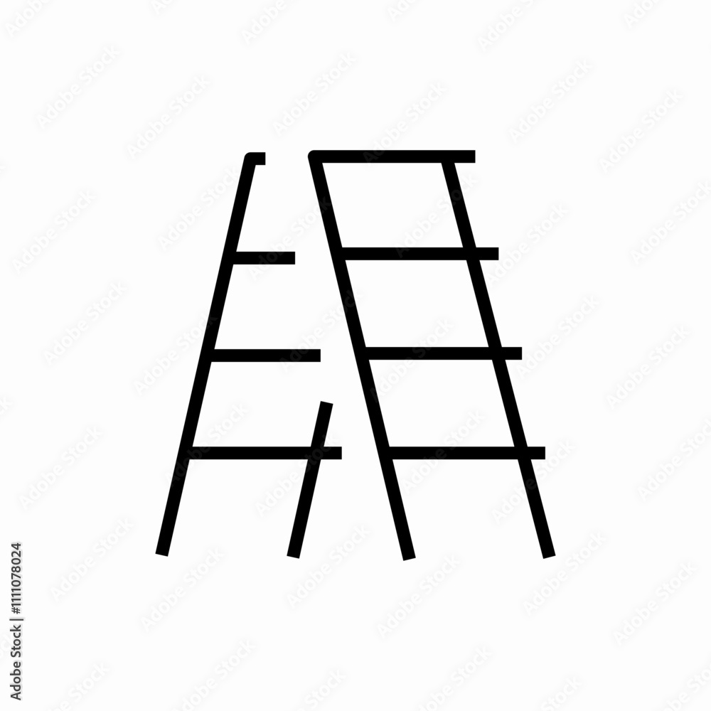 stepladder building construction icon sign vector stepladder building construction icon sign vector