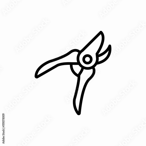 shears pruning scissors icon sign vector