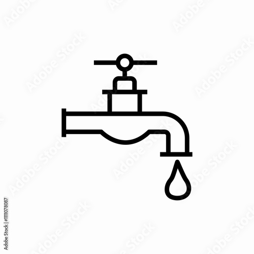water tap icon sign vector