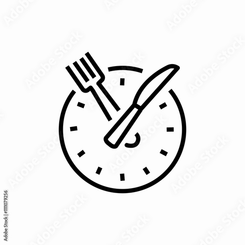 eating time icon sign vector
