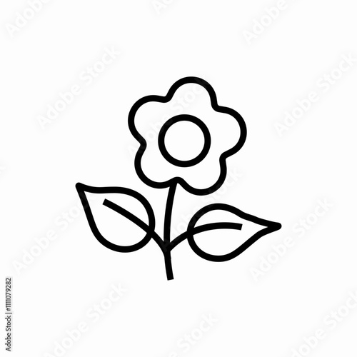 flower plant icon sign vector