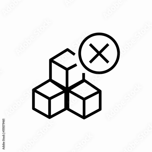 no ice cube icon sign vector