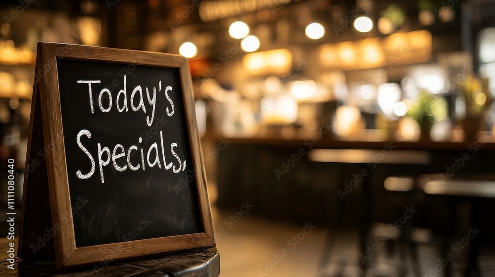 Cozy Cafe Menu Board with Handwritten Specials Cozy Cafe Menu Board with Handwritten Specials