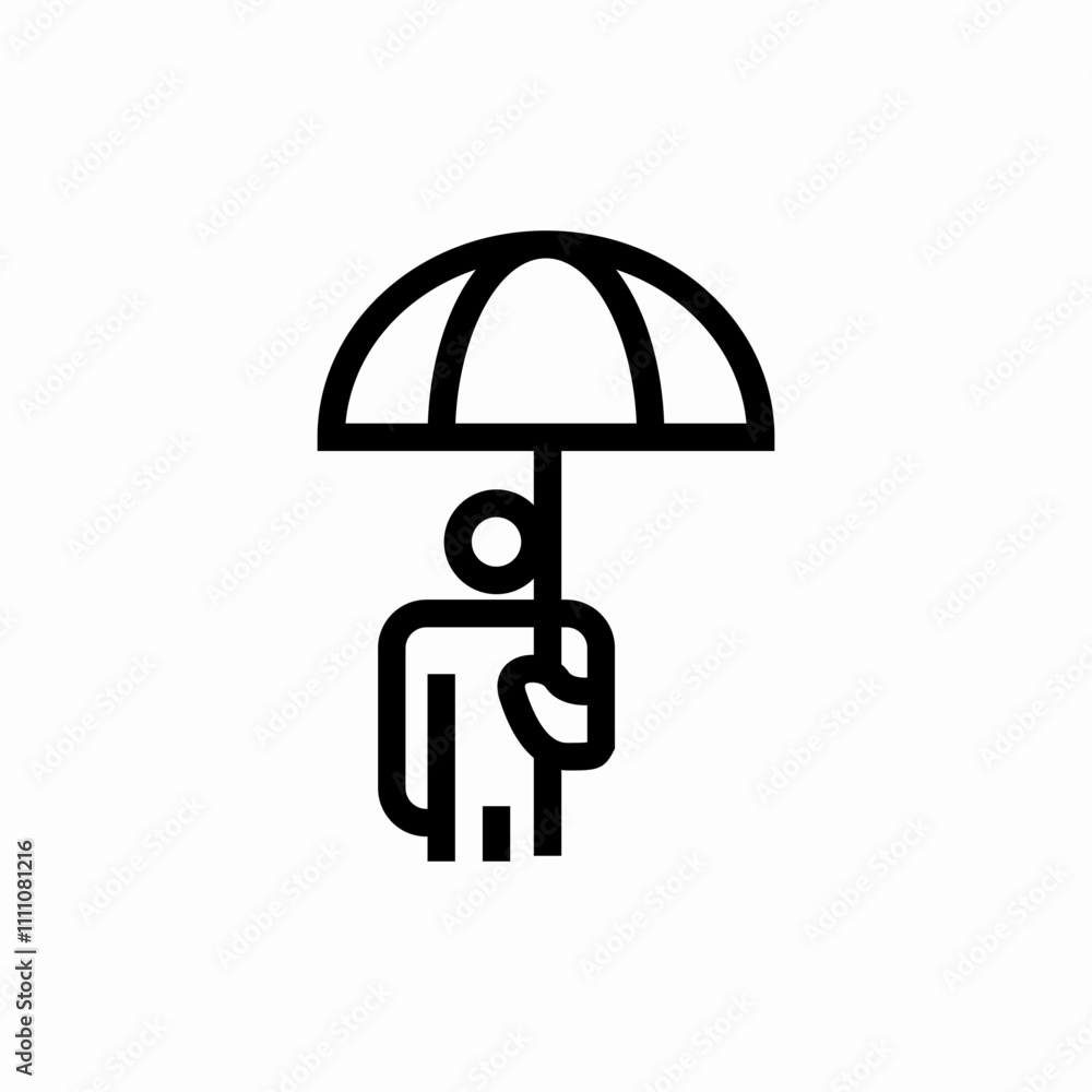 umbrella protection icon sign vector umbrella protection icon sign vector