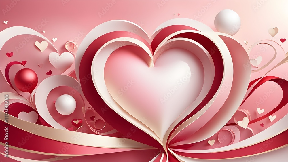 A modern and abstract 3D Love Day background design. A modern and abstract 3D Love Day background design.