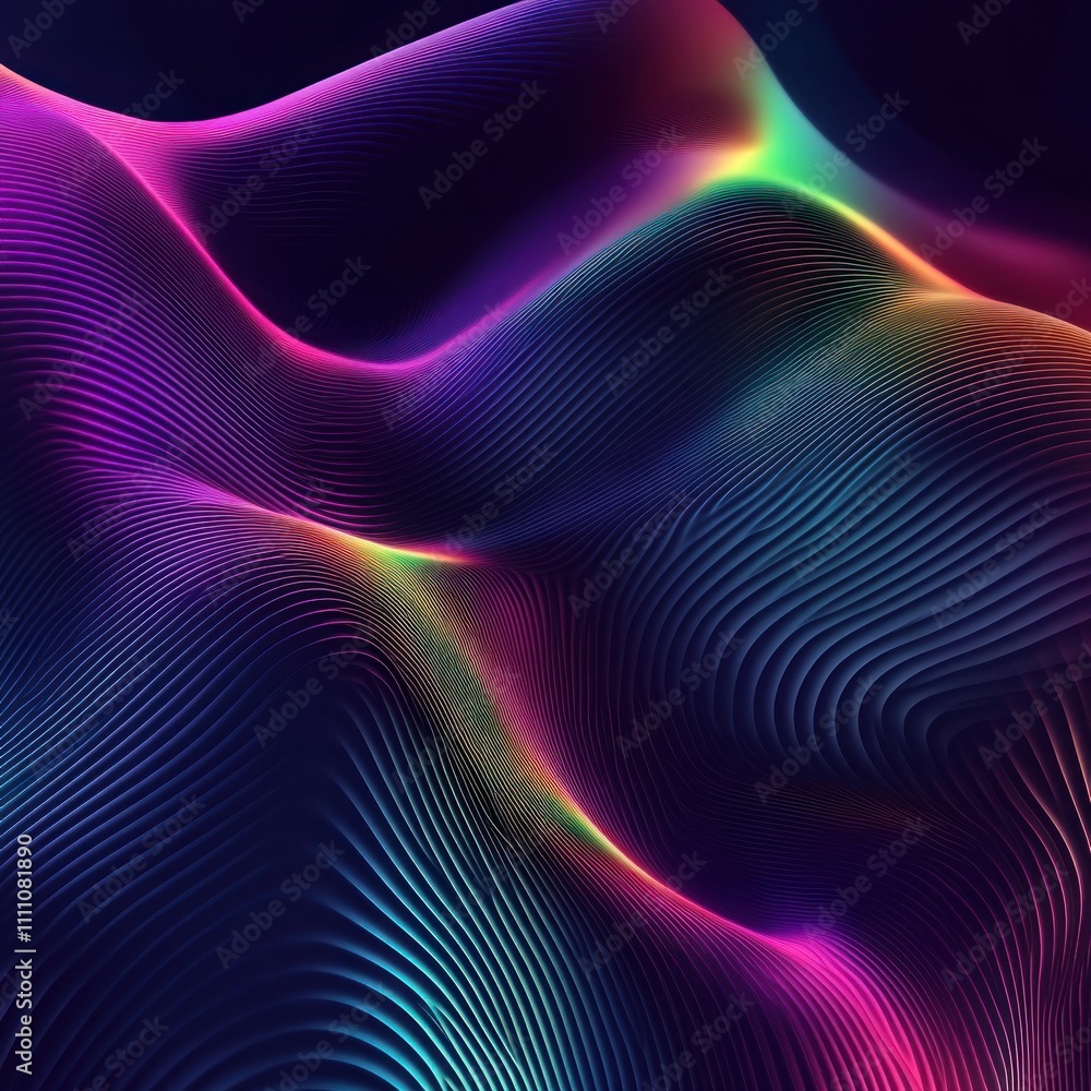 Abstract colorful neon wave background. Abstract colorful neon wave background.