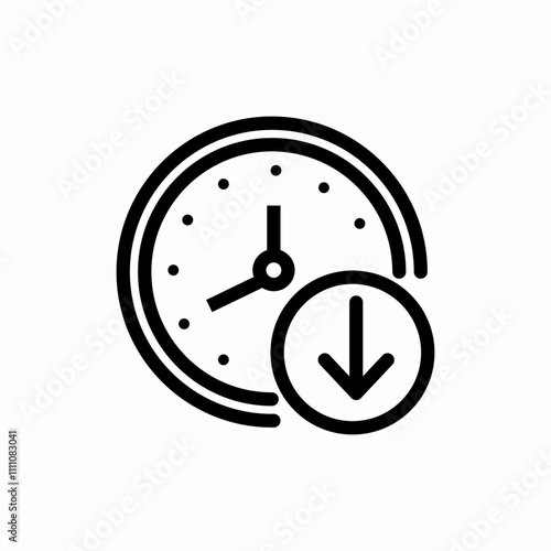 wall clock icon sign vector