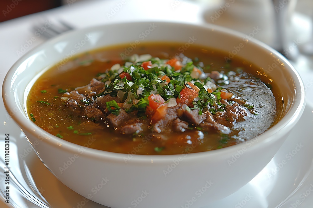 Delicious Beef Tacos with Salsa Verde Served on a White Table Delicious Beef Tacos with Salsa Verde Served on a White Table
