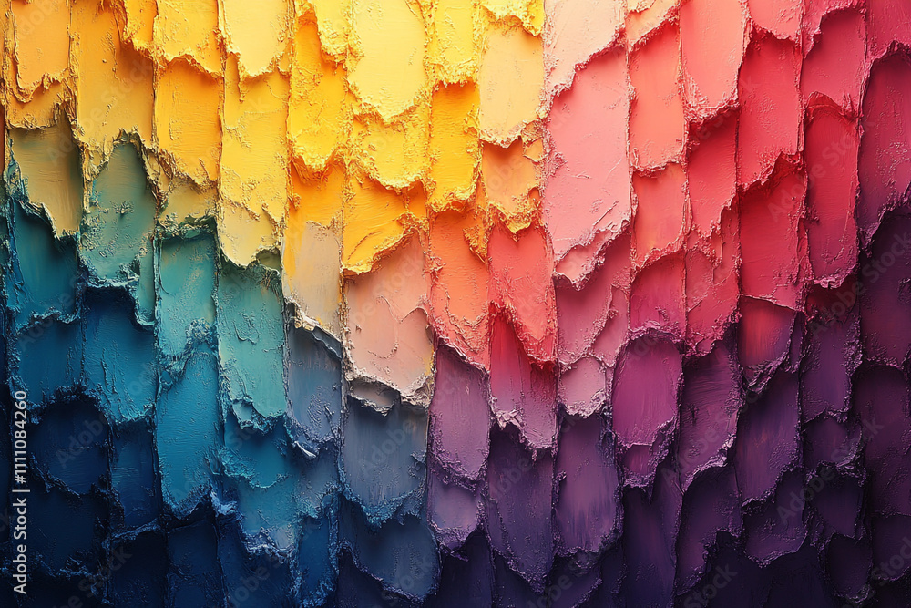 Fototapeta premium Abstract Colorful Impasto Paint Texture Background