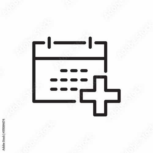 add calendar event icon sign vector