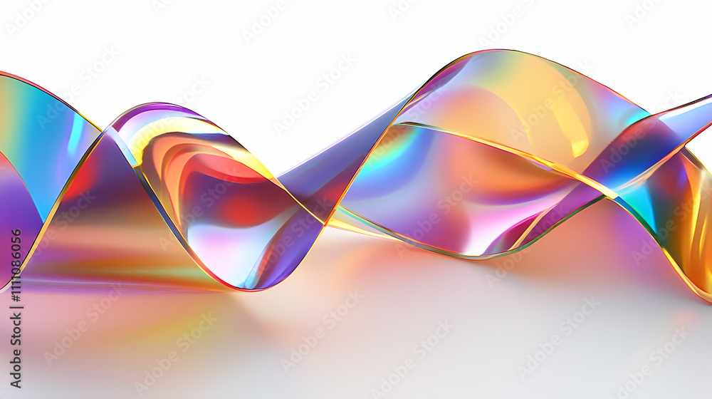Prismatic ribbon. Iridescent. Illustration Prismatic ribbon. Iridescent. Illustration