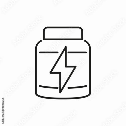 energy pill box icon sign vector