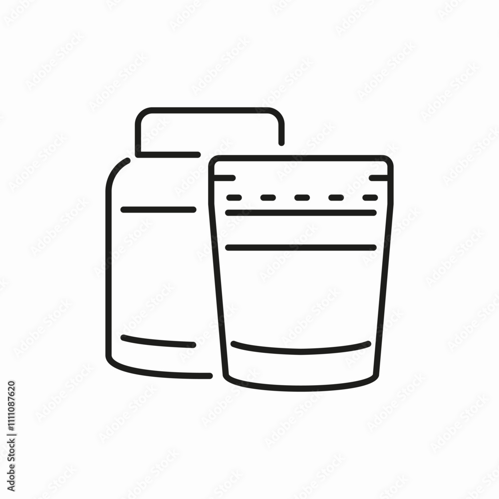 pill box and water icon sign vector pill box and water icon sign vector